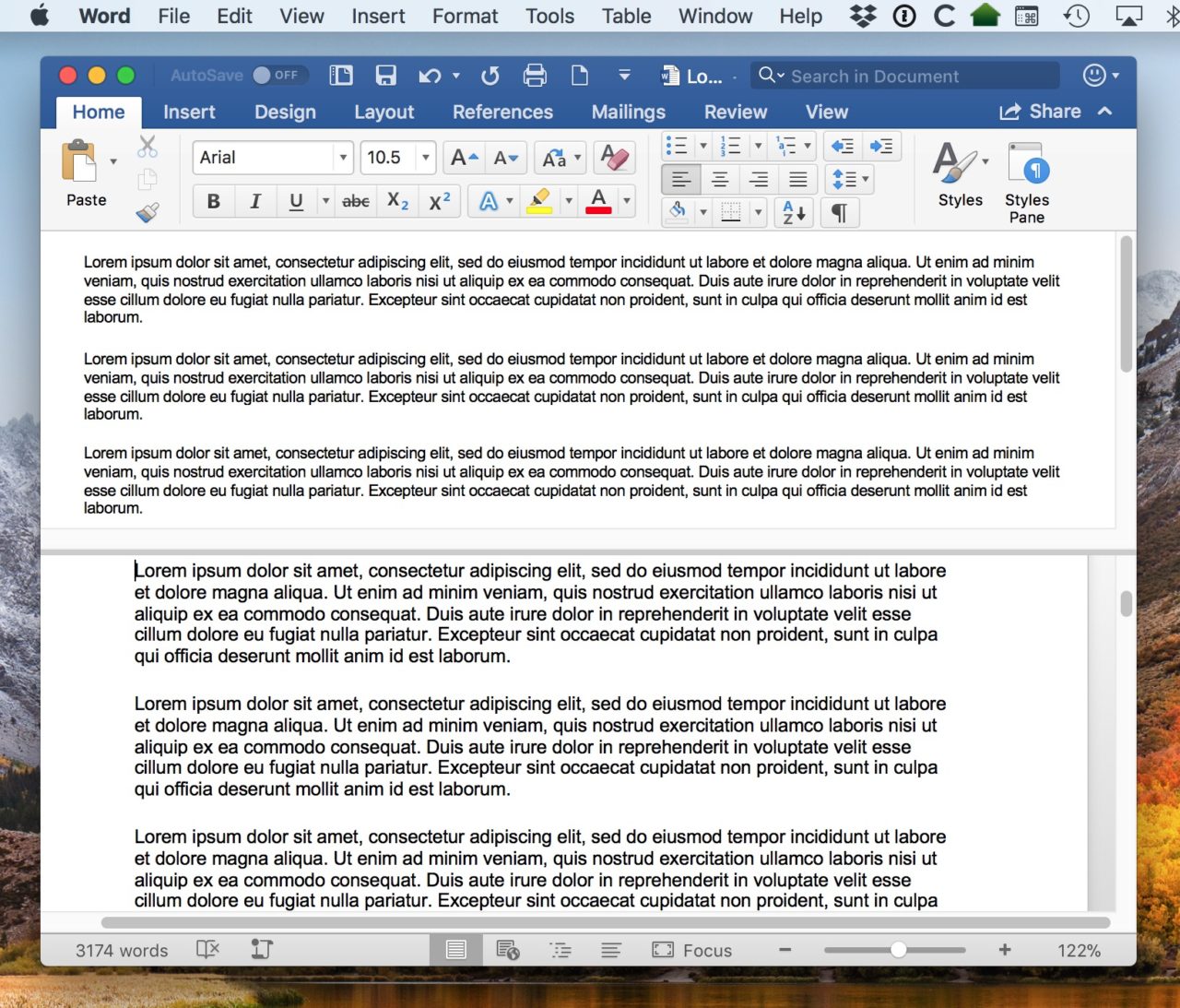 multiple orientations in word for mac